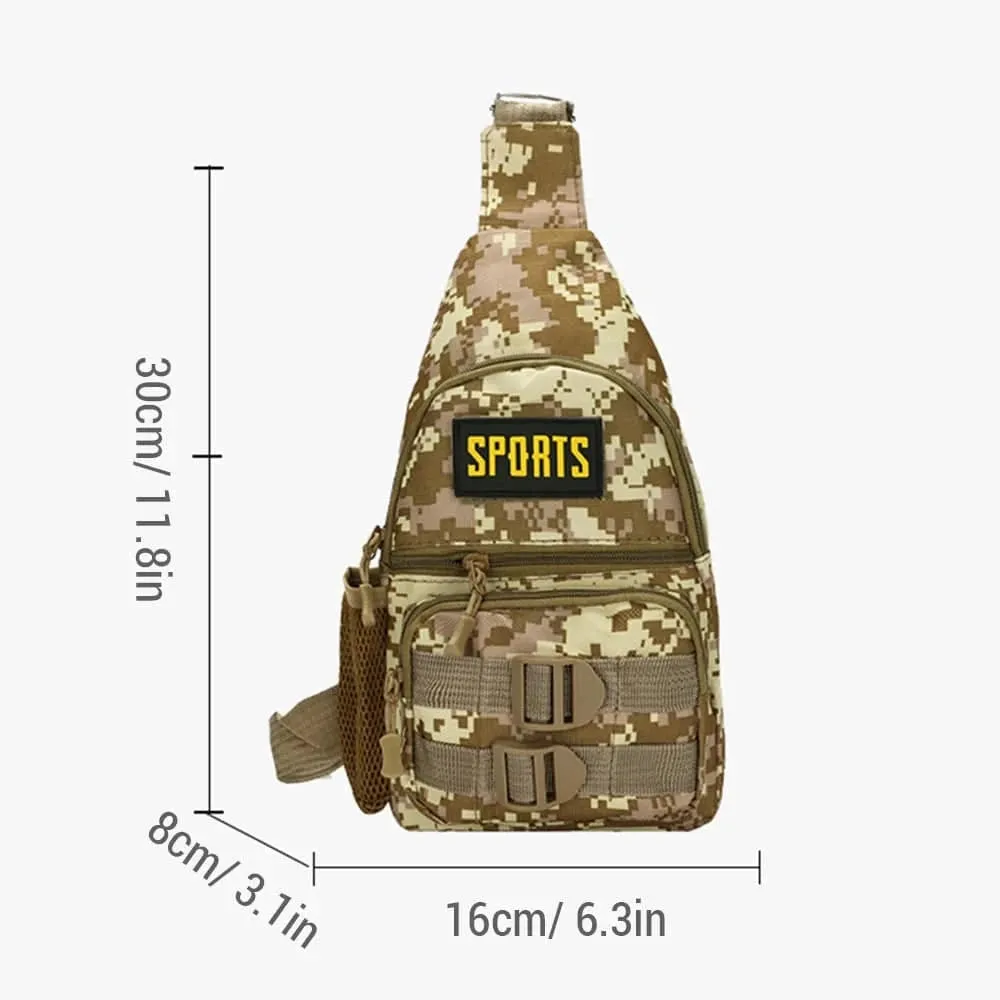 Camouflage Large-capacity Chest Bag Outdoor Multi-pocket Crossbody Bag for Outdoor Camping Hiking