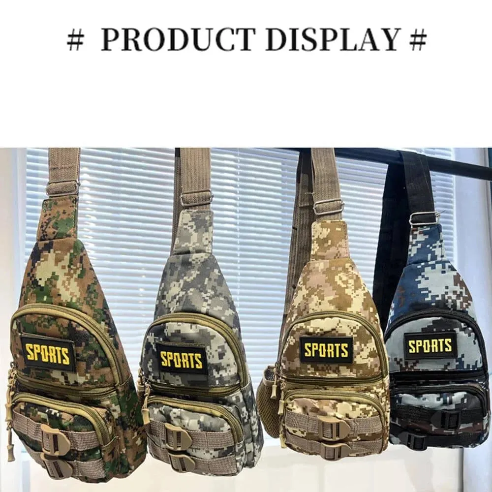 Camouflage Large-capacity Chest Bag Outdoor Multi-pocket Crossbody Bag for Outdoor Camping Hiking