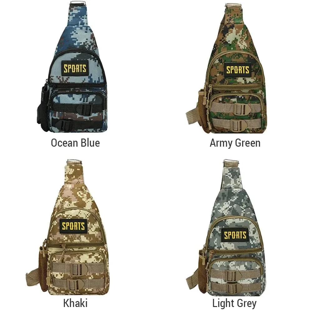 Camouflage Large-capacity Chest Bag Outdoor Multi-pocket Crossbody Bag for Outdoor Camping Hiking