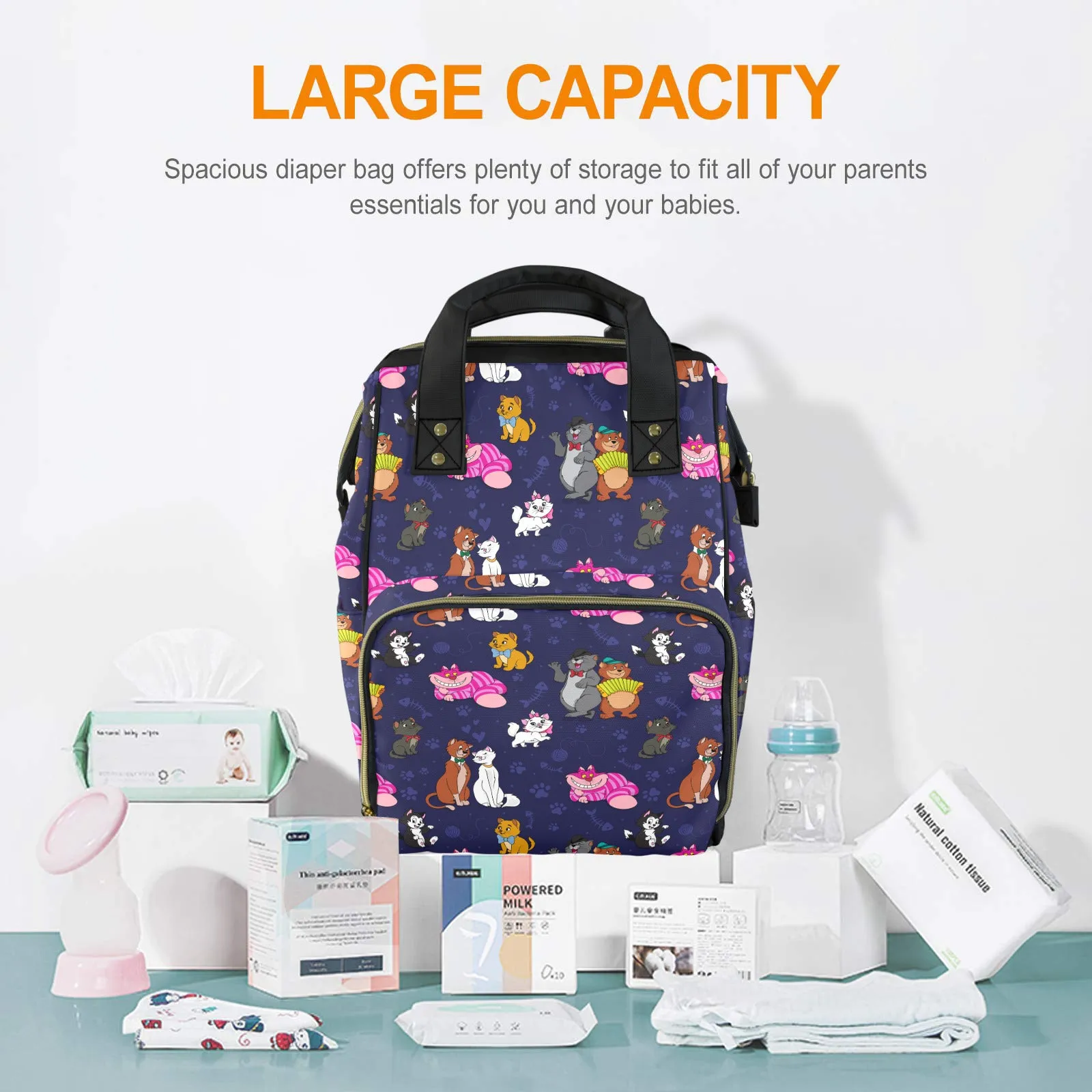 Cat Favorites Multi-Function Diaper Bag