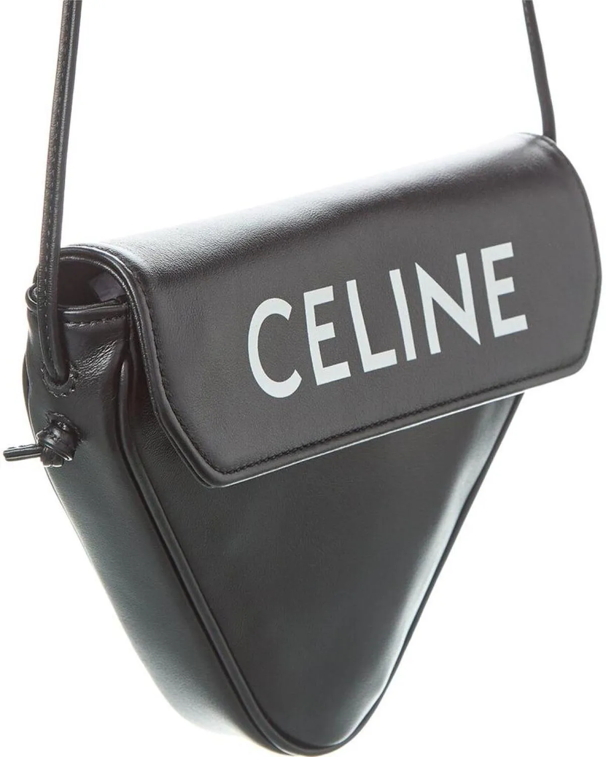 CELINE Triangle Leather Shoulder Bag