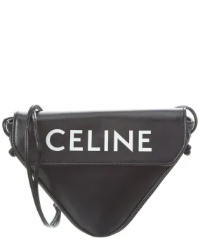 CELINE Triangle Leather Shoulder Bag