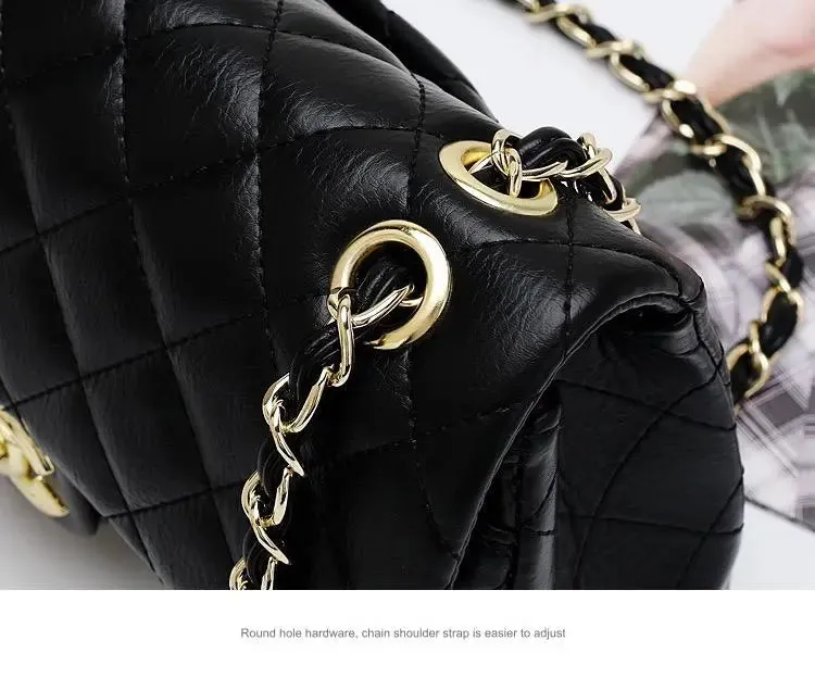 Chanel Brand Orignal Classic Medium Black lambskin leather with Gold hardware 4485