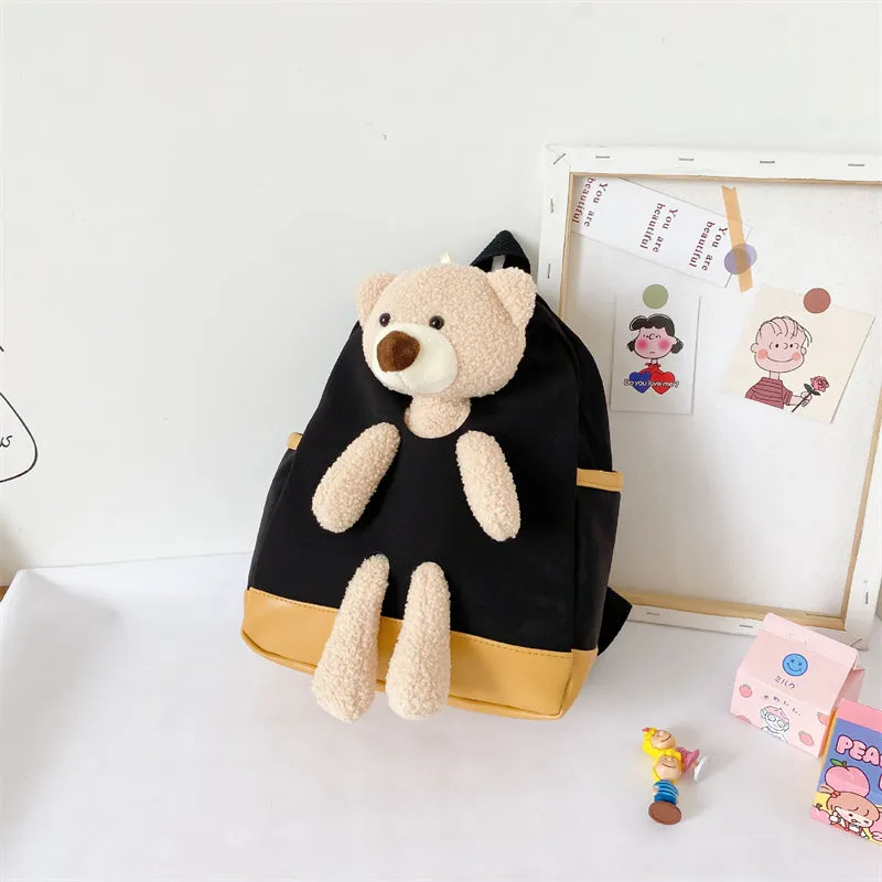 Children's School Bag New Cute Cartoon Animal Plush Bear Backpack