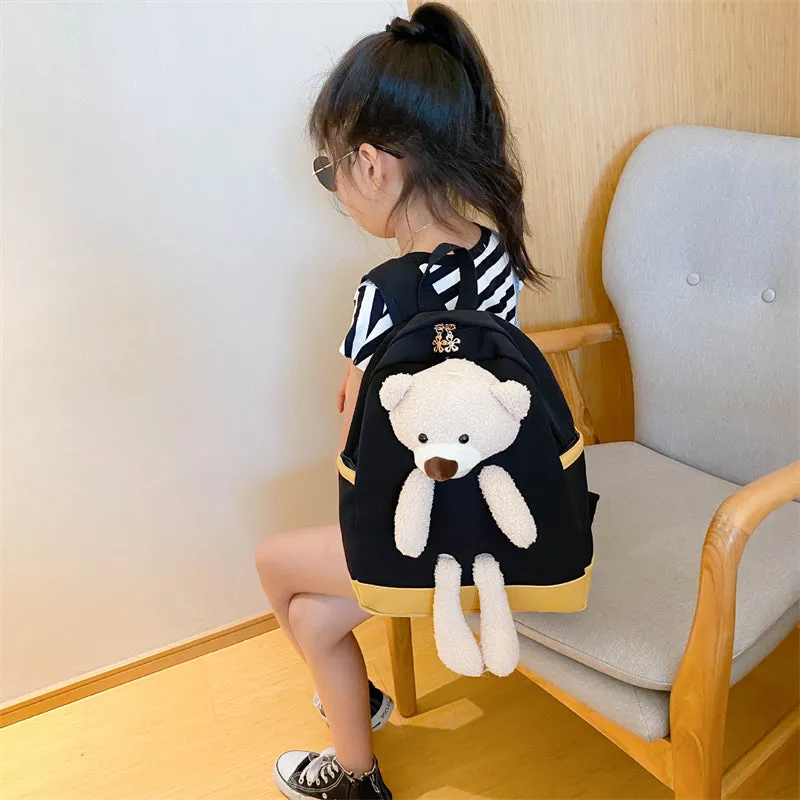 Children's School Bag New Cute Cartoon Animal Plush Bear Backpack