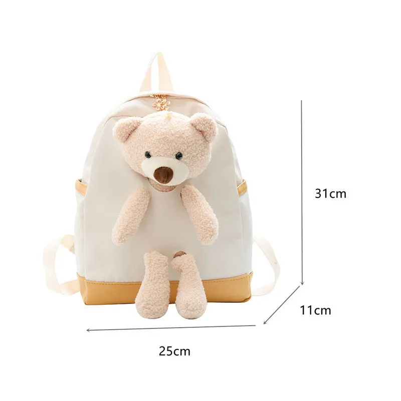 Children's School Bag New Cute Cartoon Animal Plush Bear Backpack