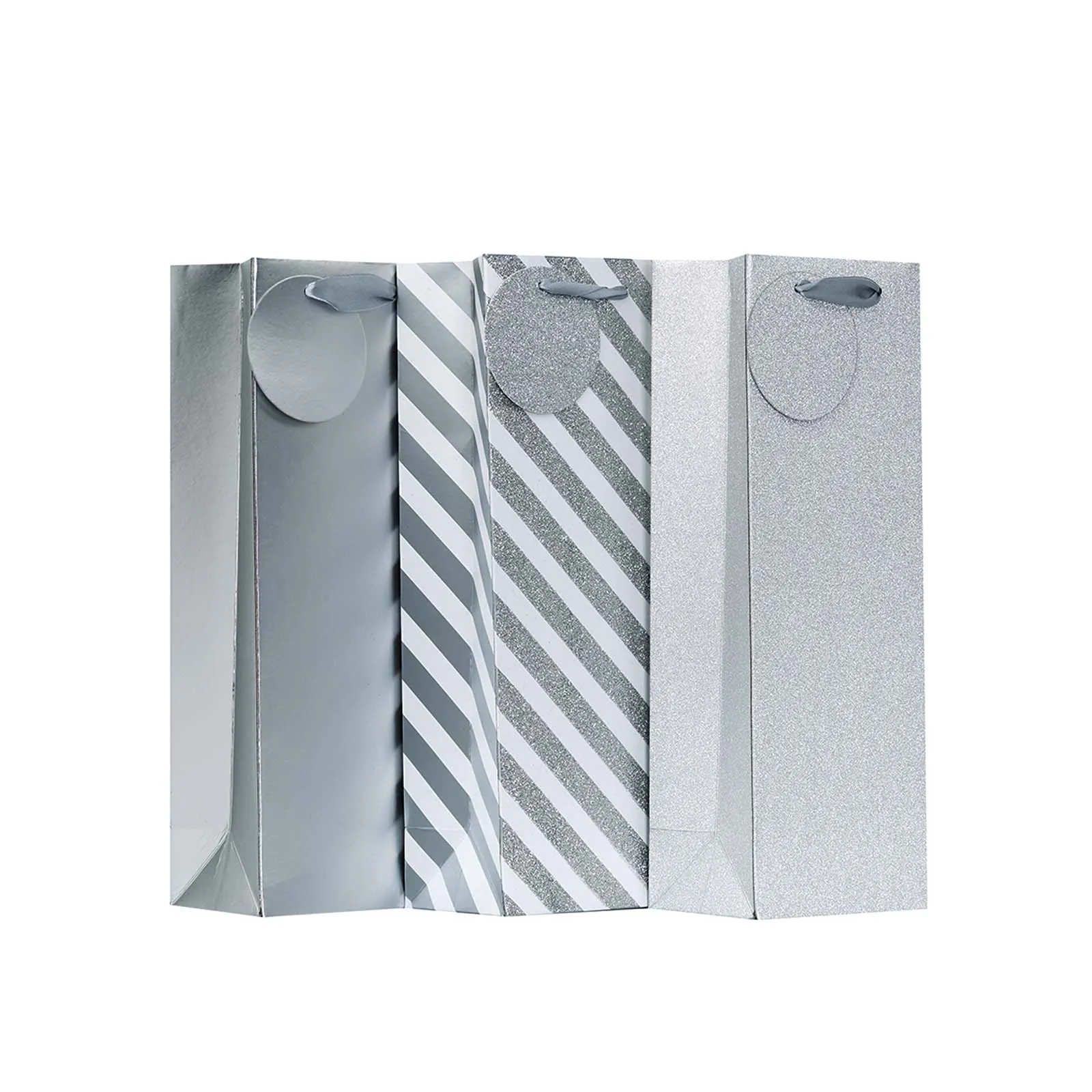 Christmas Silver Bottle Bags 3 Pack