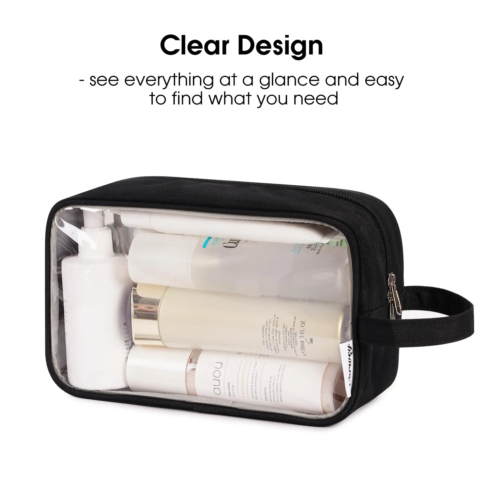 Clear Toiletry Bag Traveling Dopp Kit Makeup Bag Organizer