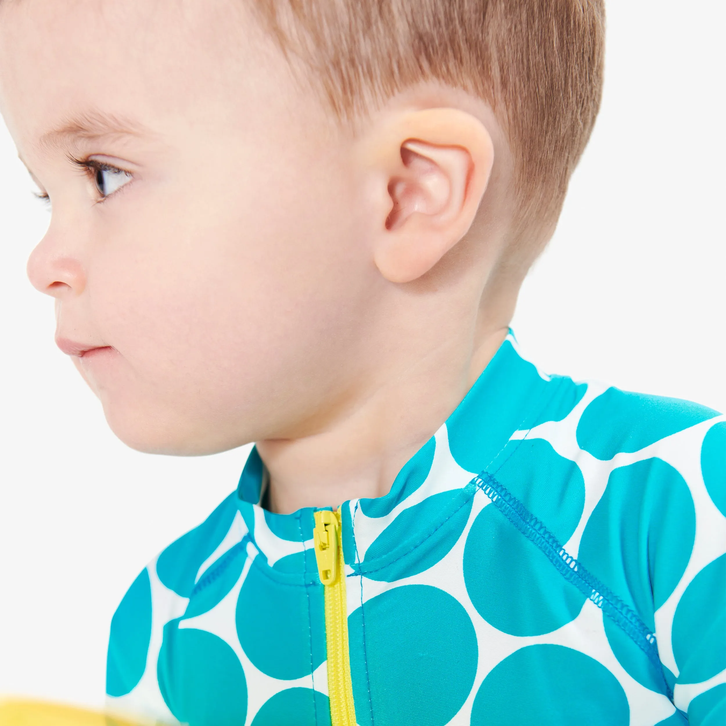 Clearance baby one-piece rash guard in dot