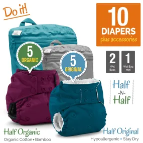 Cloth Diaper Bundle - Do It! - Half-N-Half :: 10 pack 