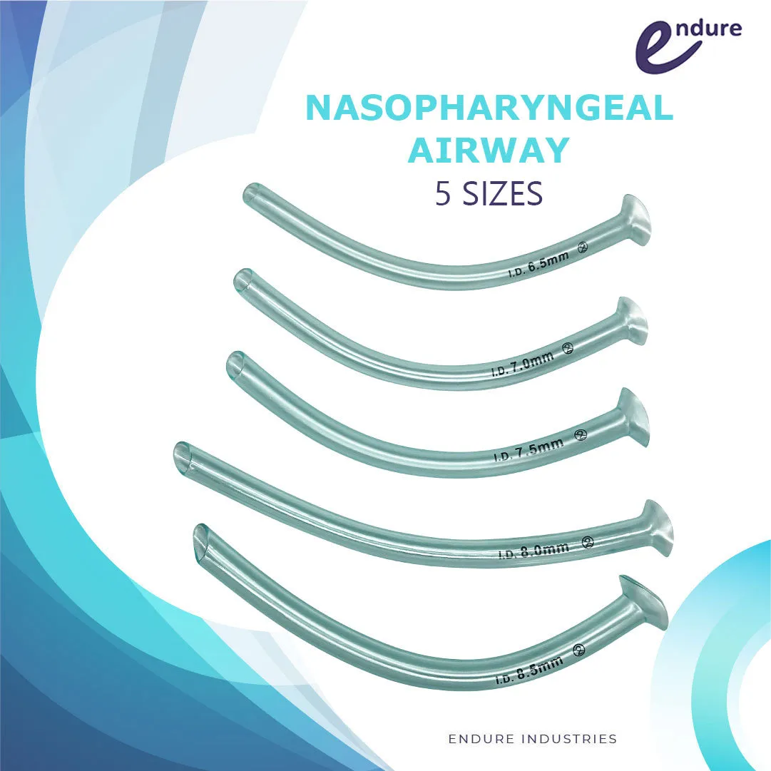 Complete Airway Emergency Kit 9 - 8 Sizes Berman OPA   5 Sizes Nasopharyngeal Airway   5 Packs Lubricating Jelly