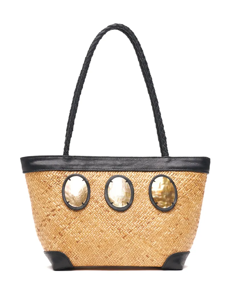 Cosmic Oval rattan Tote