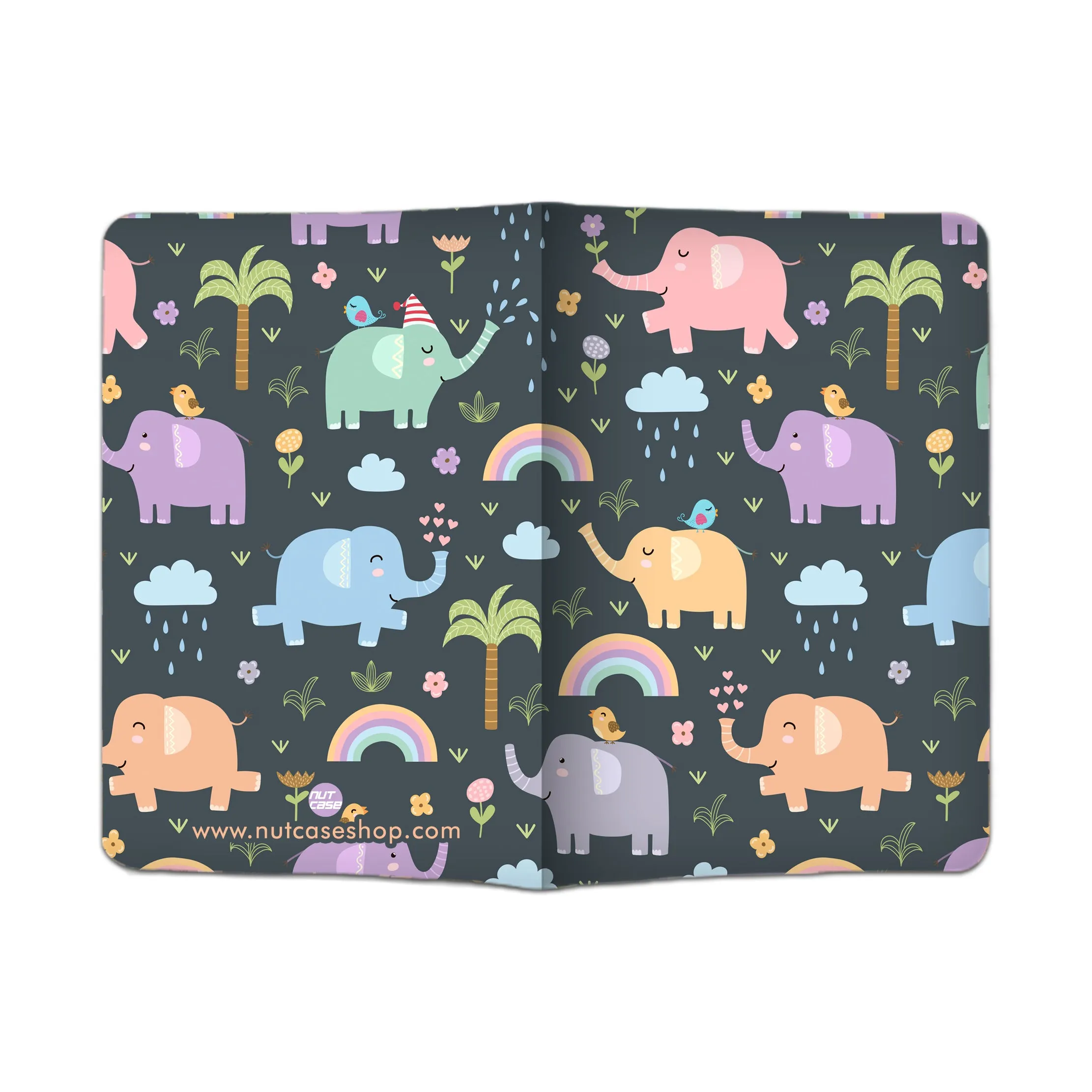 Cover of Passport Holder Travel Case with Luggage Tag for Kids - Mini Elephant