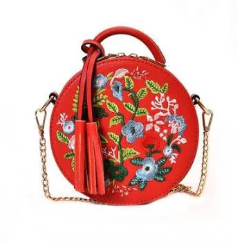 Crossbody Flower Leather Tote Bag