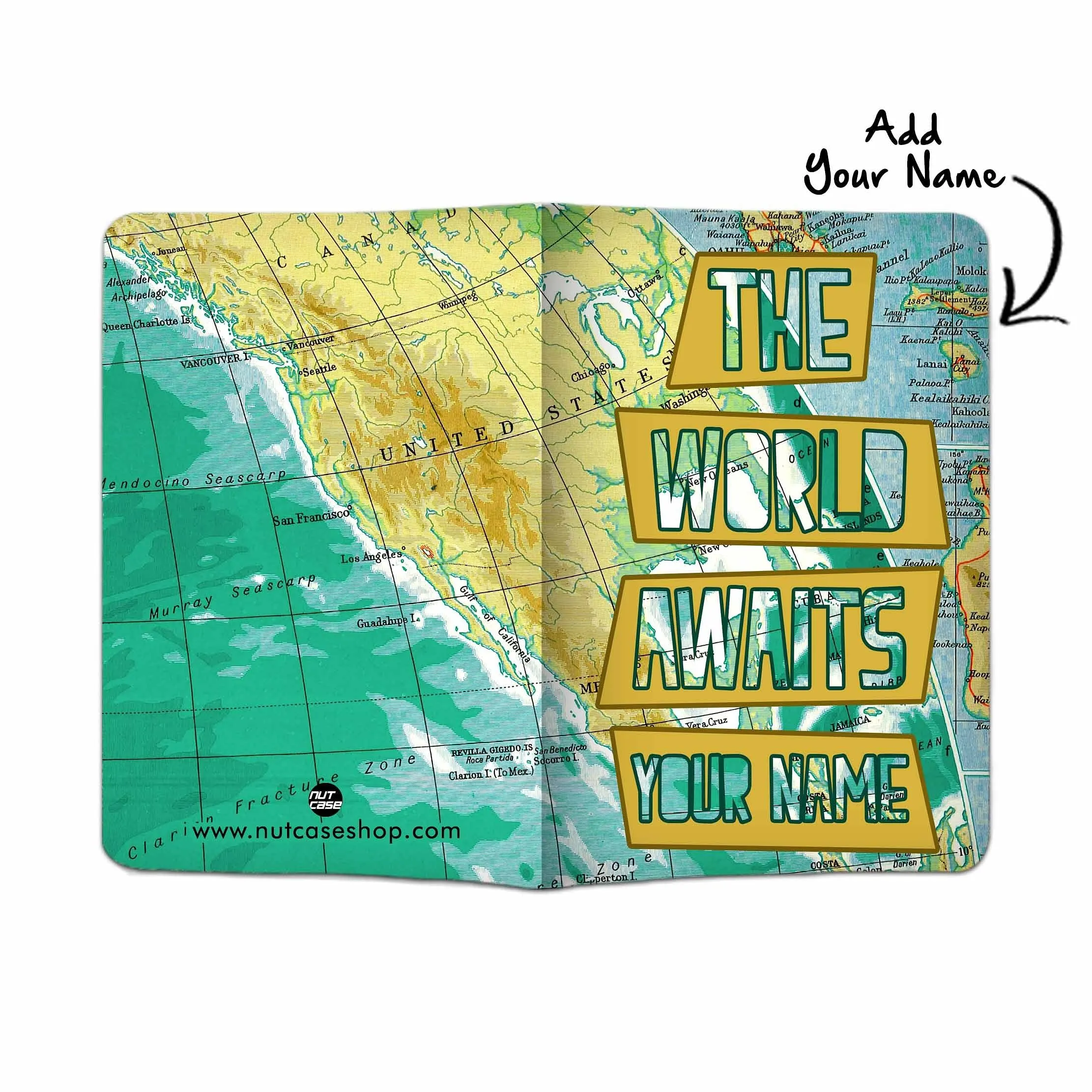 Customized Name Passport Cover -  The World Awaits