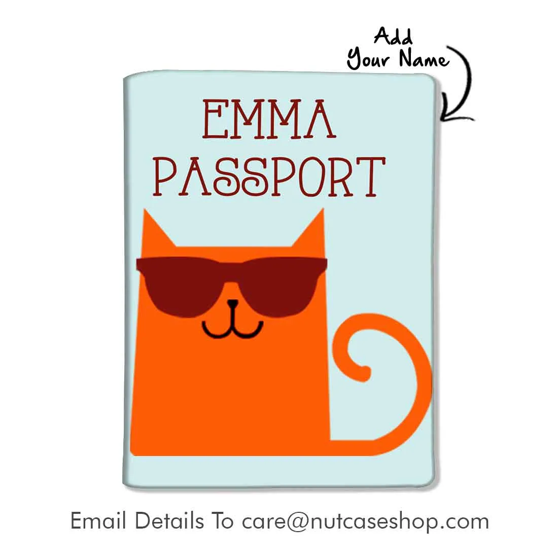 Customized Passport Cover and Baggage Tag Set - Office Cat