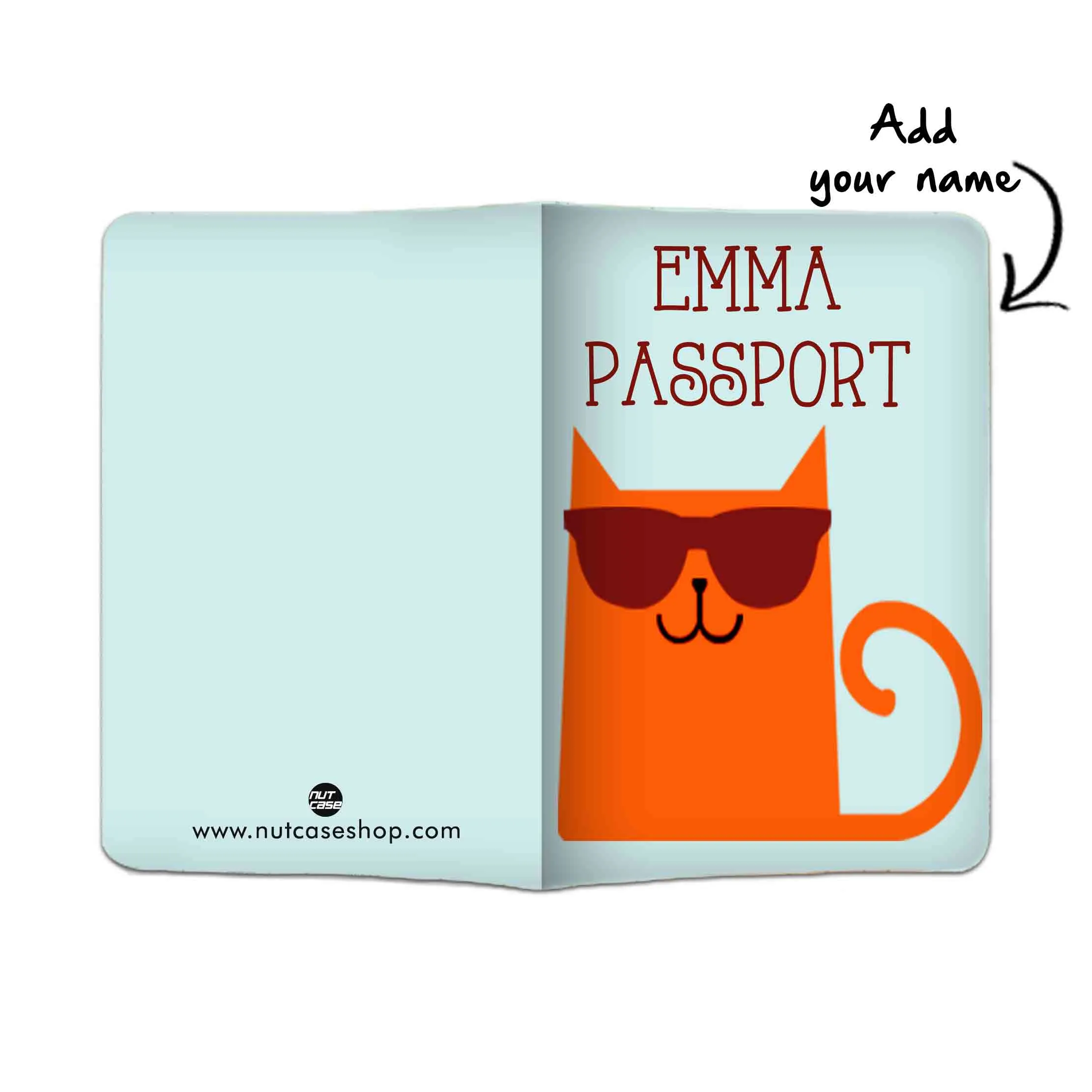 Customized Passport Cover and Baggage Tag Set - Office Cat