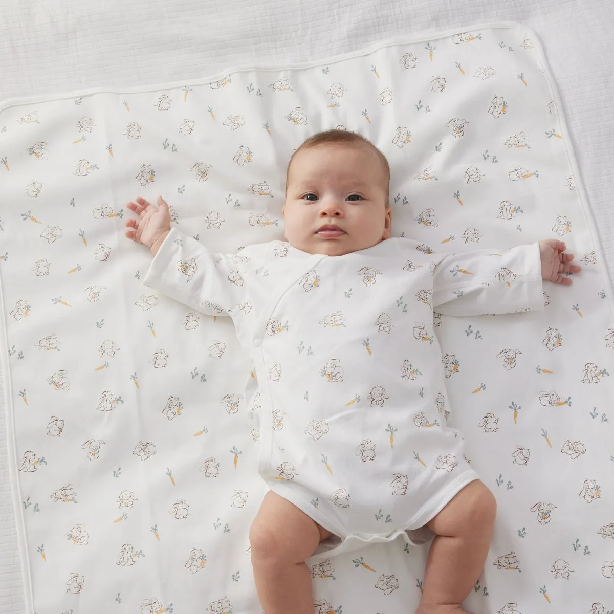 Cute Rabbit Waterproof Baby White Changing Mat