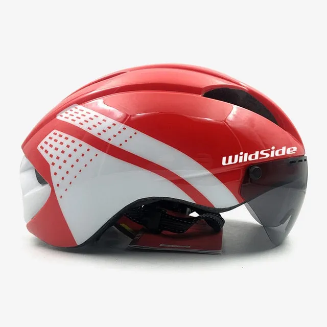 cycling helmet with goggles race road bicycle equipment