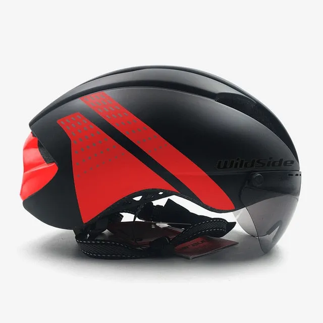 cycling helmet with goggles race road bicycle equipment