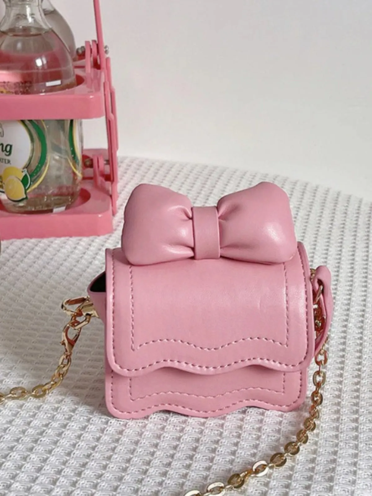 Dainty Doll Bow-Embellished Crossbody Bag