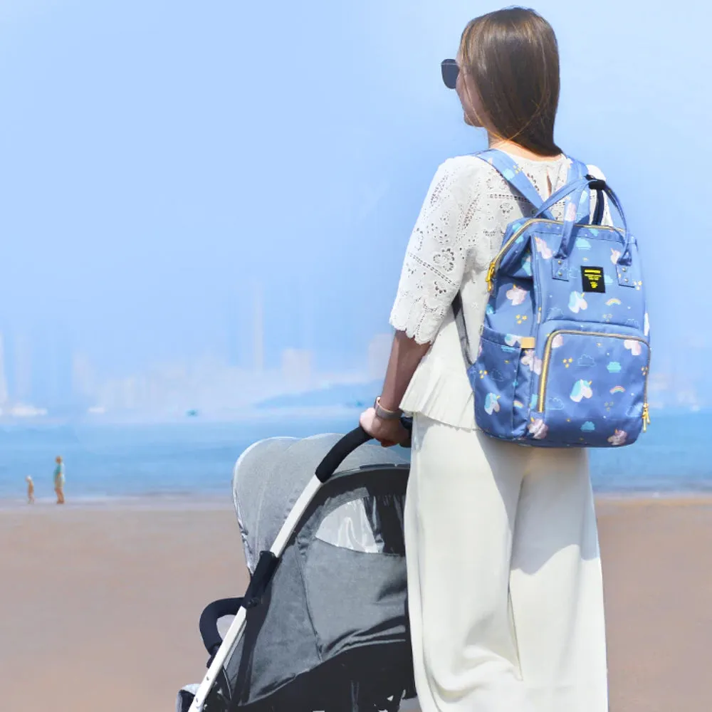 Diaper Bag - Unicorn Blue