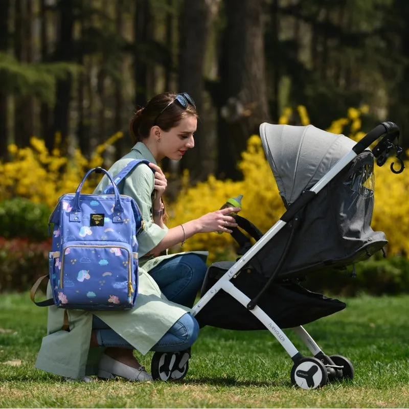 Diaper Bag - Unicorn Blue