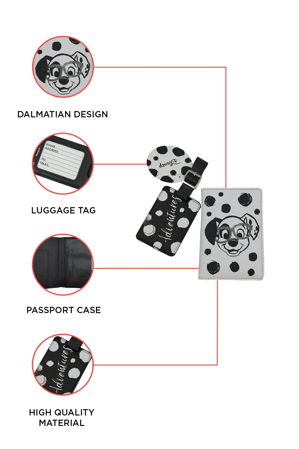 Disney 101 Dalmatians Passport & Luggage Tag