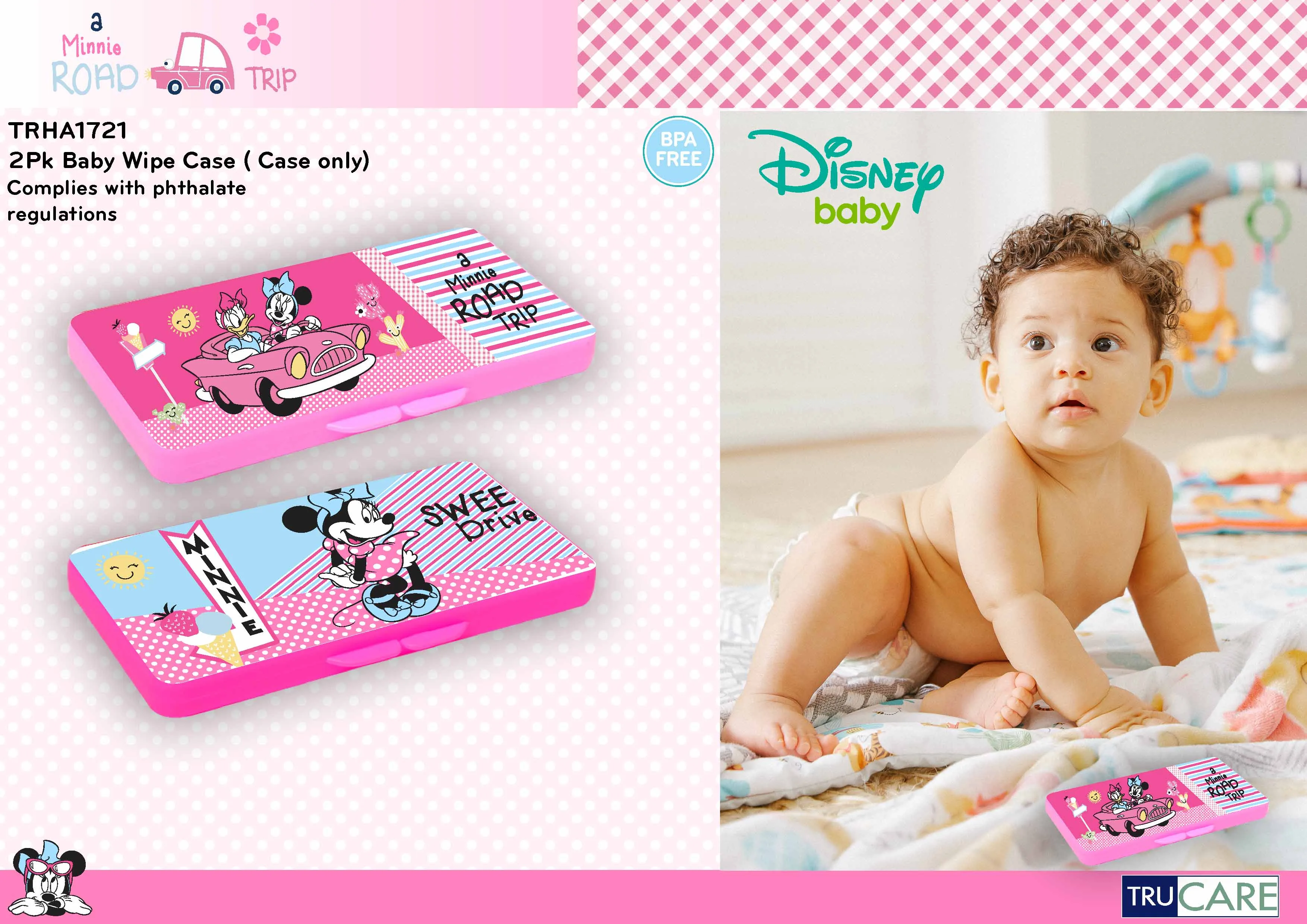 Disney Minnie Mouse Baby Wipe Case (Pink)