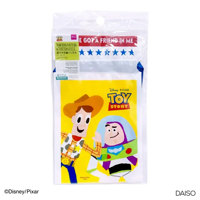 Drawstring plastic bag with bottom gusset A (Toy Story)