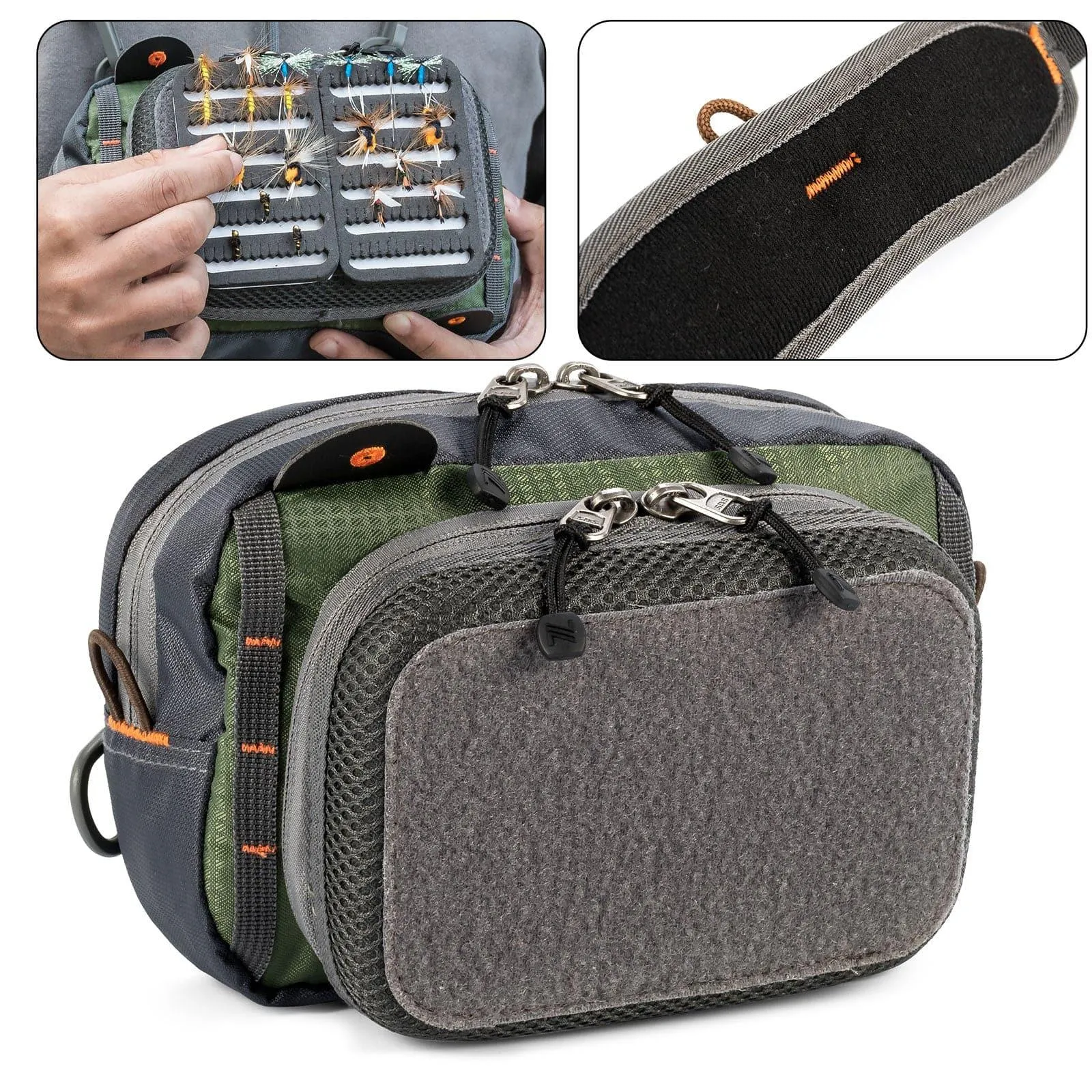 Dr.Fish Nylon Fly Fishing Chest Bag Pack