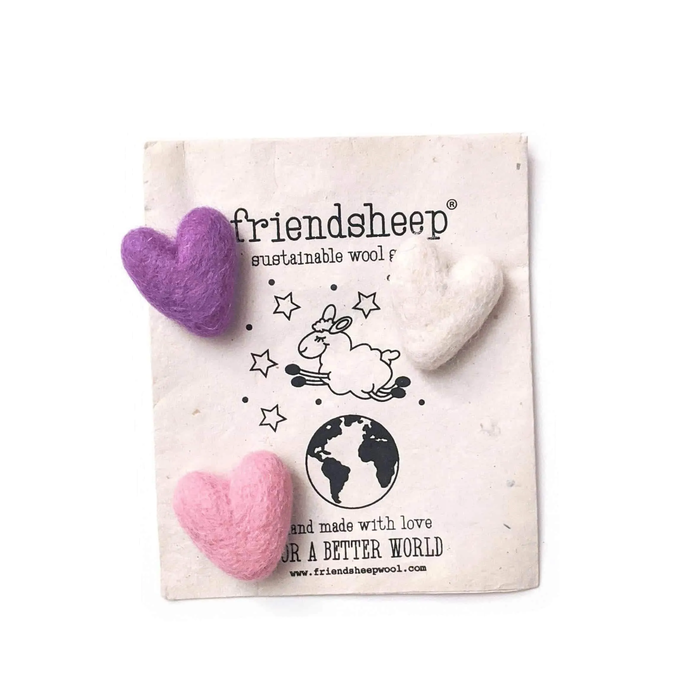 Eco Fabric Fresheners - Purple Valentine's - Set of 3