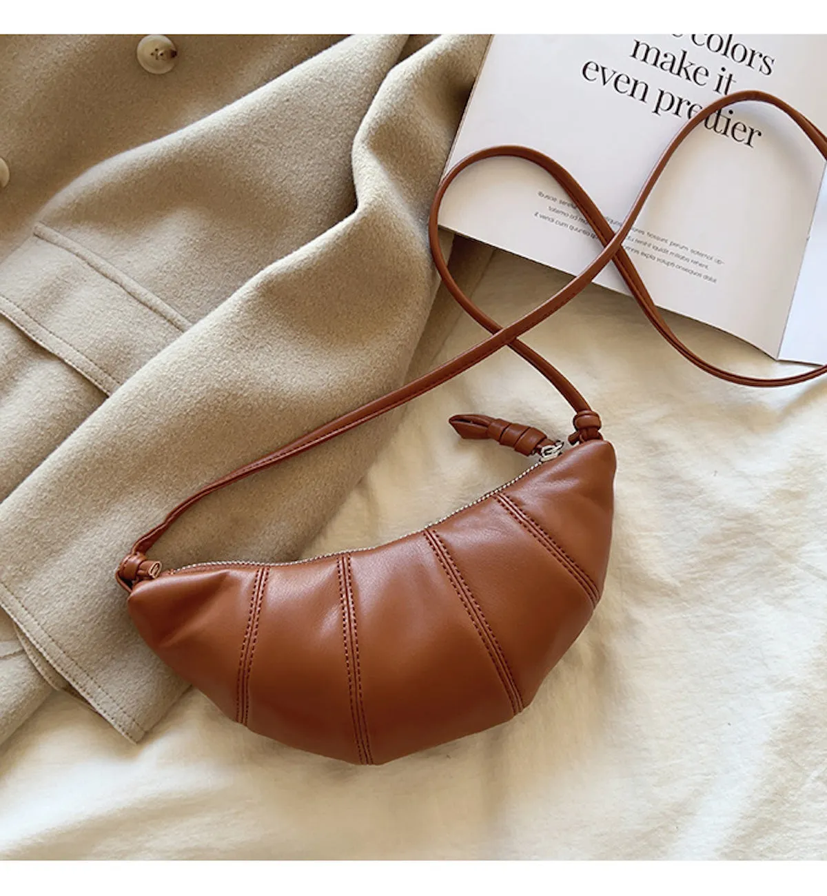 Elena Handbags Small Croissant Bag