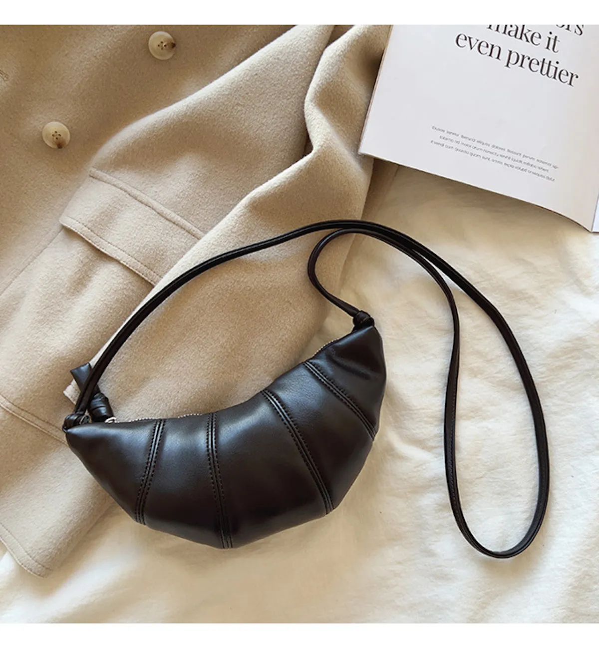 Elena Handbags Small Croissant Bag