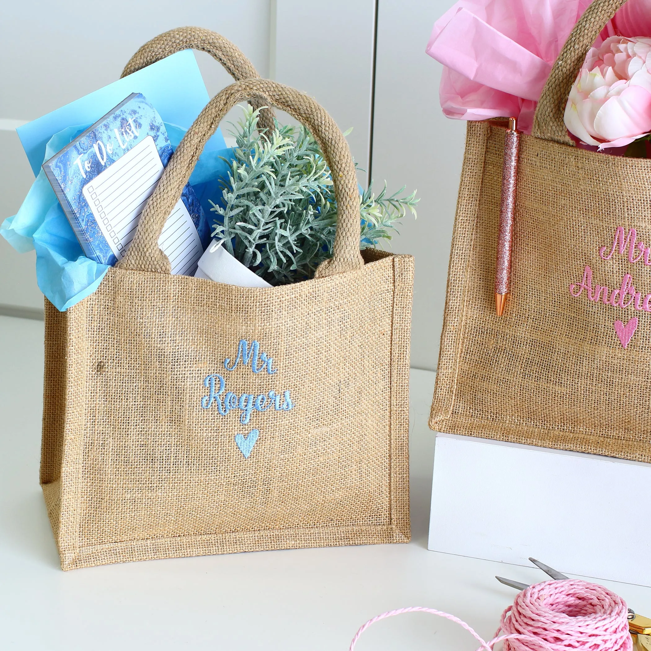 Embroidered Teacher Gift Bags (2)