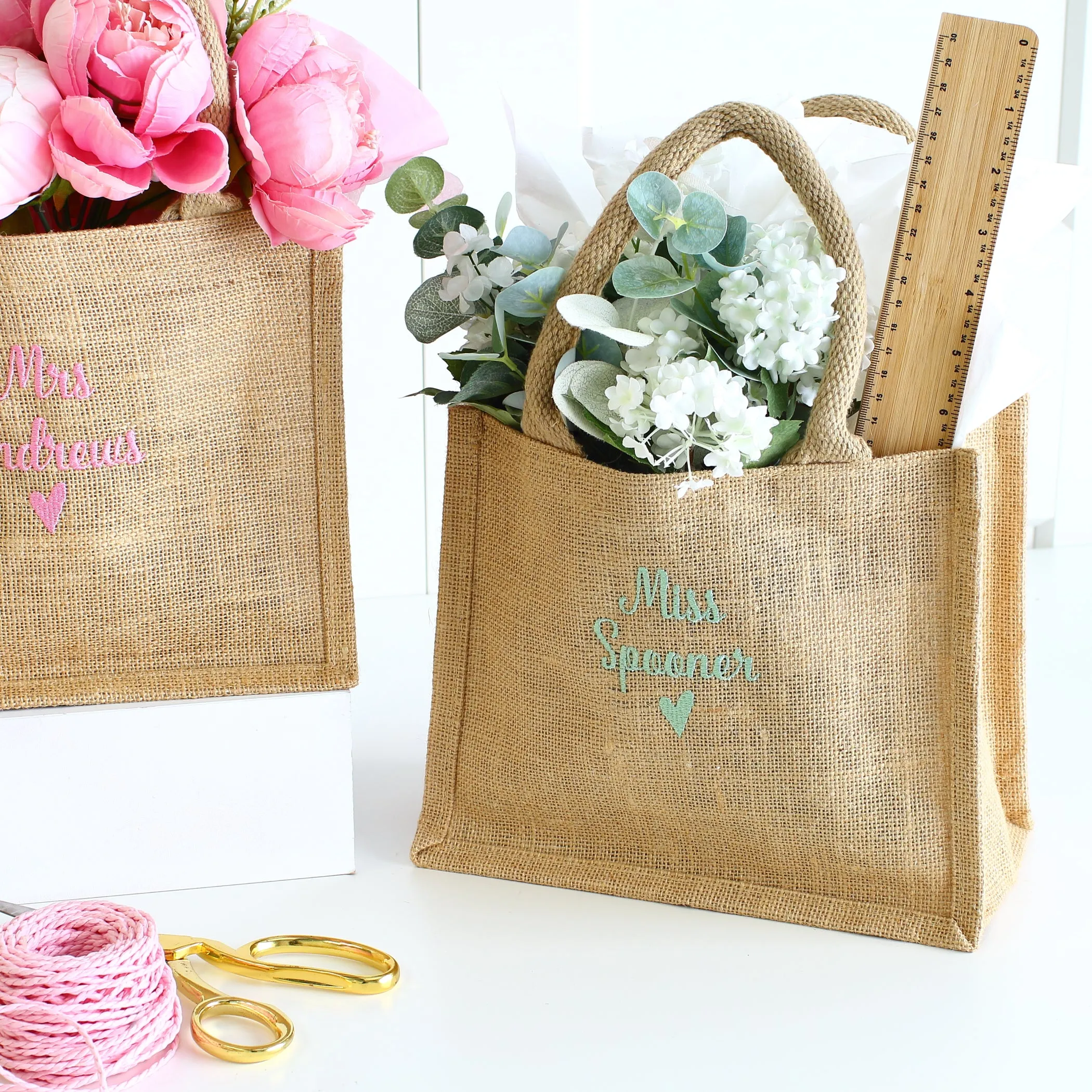 Embroidered Teacher Gift Bags (2)