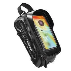 ESLNF Bicycle Bag Waterproof Touch Screen Cycling Bag Top Front Tube Frame MTB Road Bike Bag 6.5 Phone Case Bike Accessories