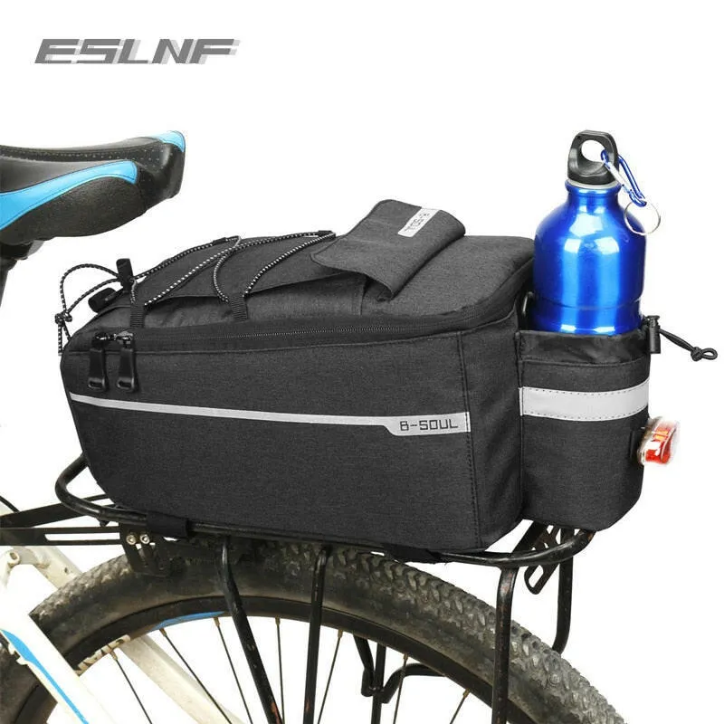 ESLNF Bicycle Carrier Bag Bike Rear Basket Waterproof Pannier Trunk Bags Back Rack Seat Bag Cycling Luggage Bag Accessories