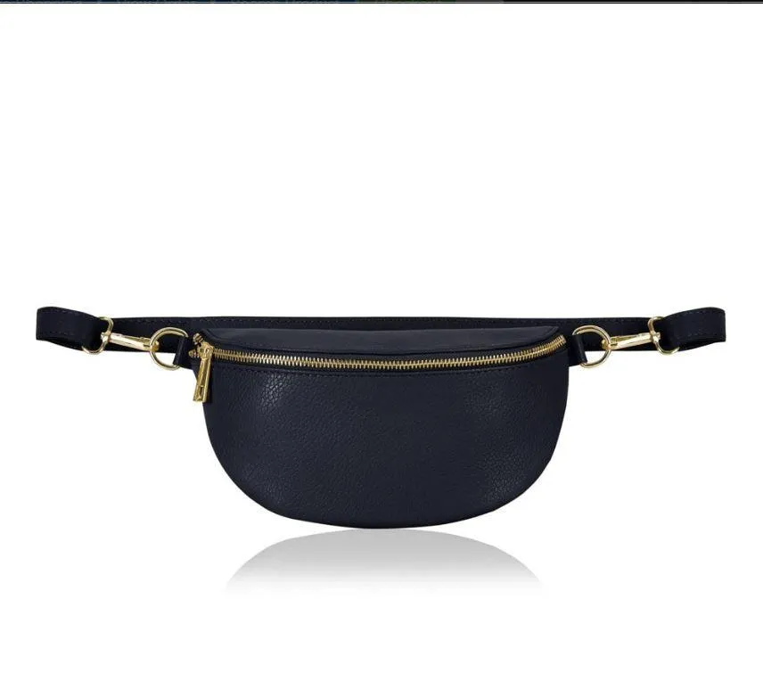 Fabucci Navy leather Bum Bag