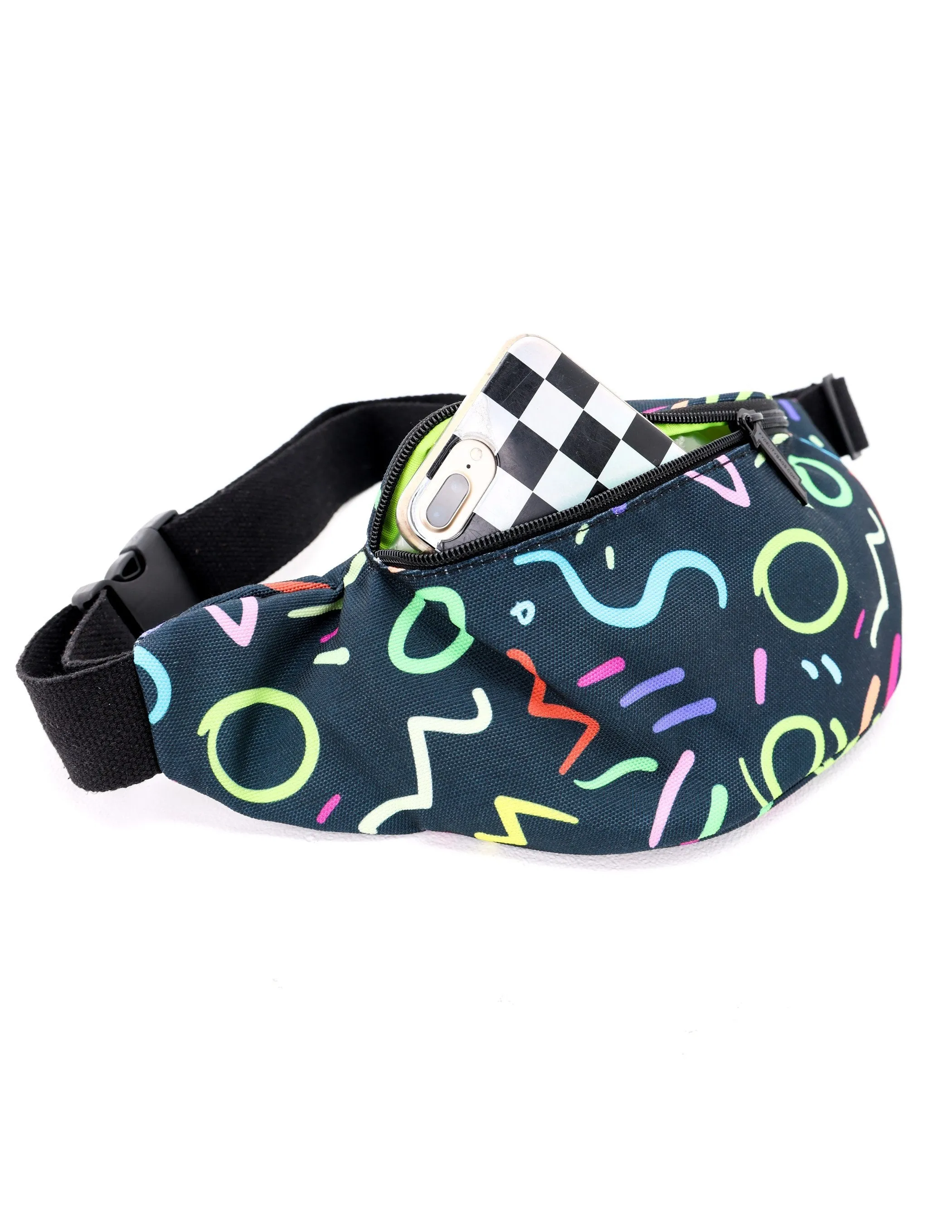 Fanny Pack |La Banana Bum Bag 2 Pocket Fanny Pack |Graff Black Memphis