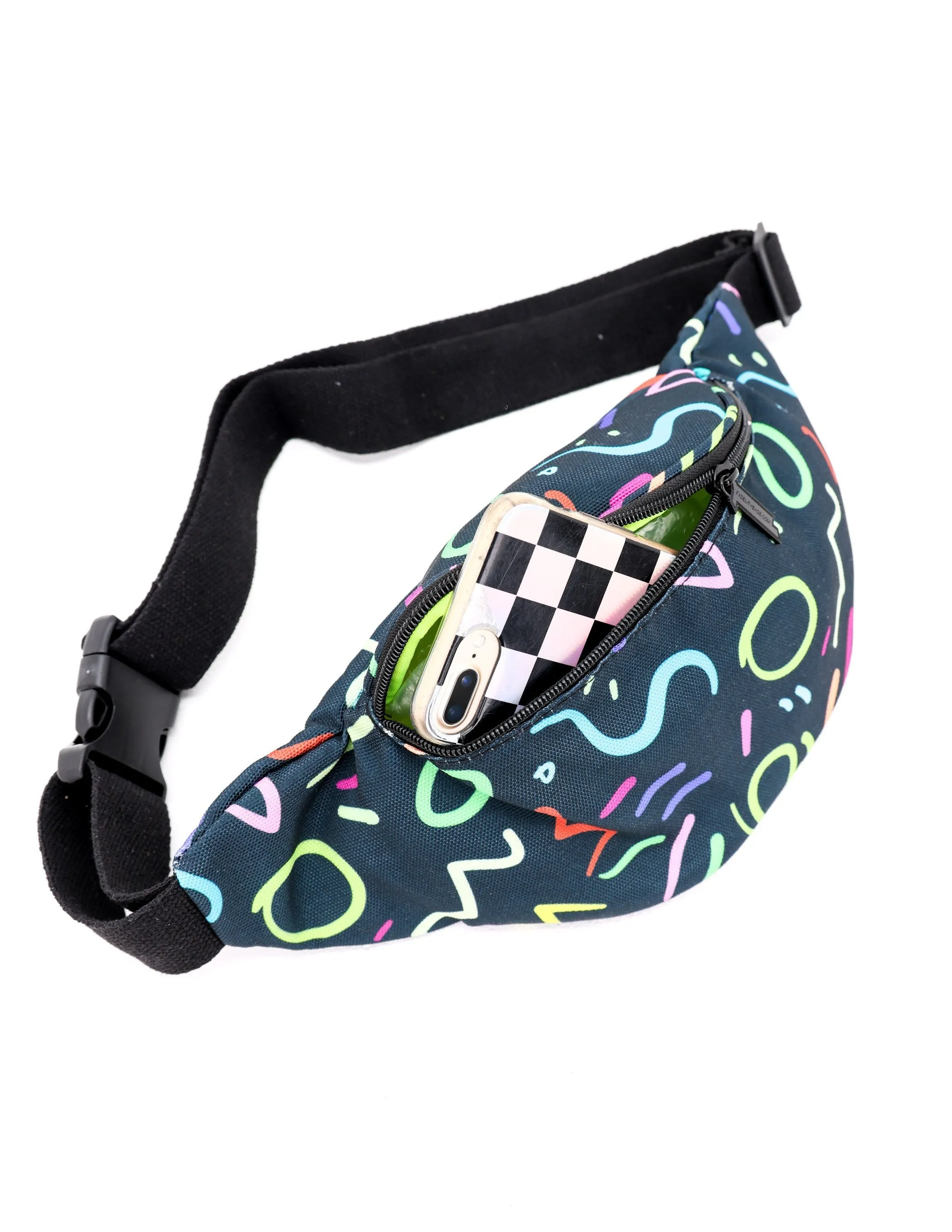 Fanny Pack |La Banana Bum Bag 2 Pocket Fanny Pack |Graff Black Memphis