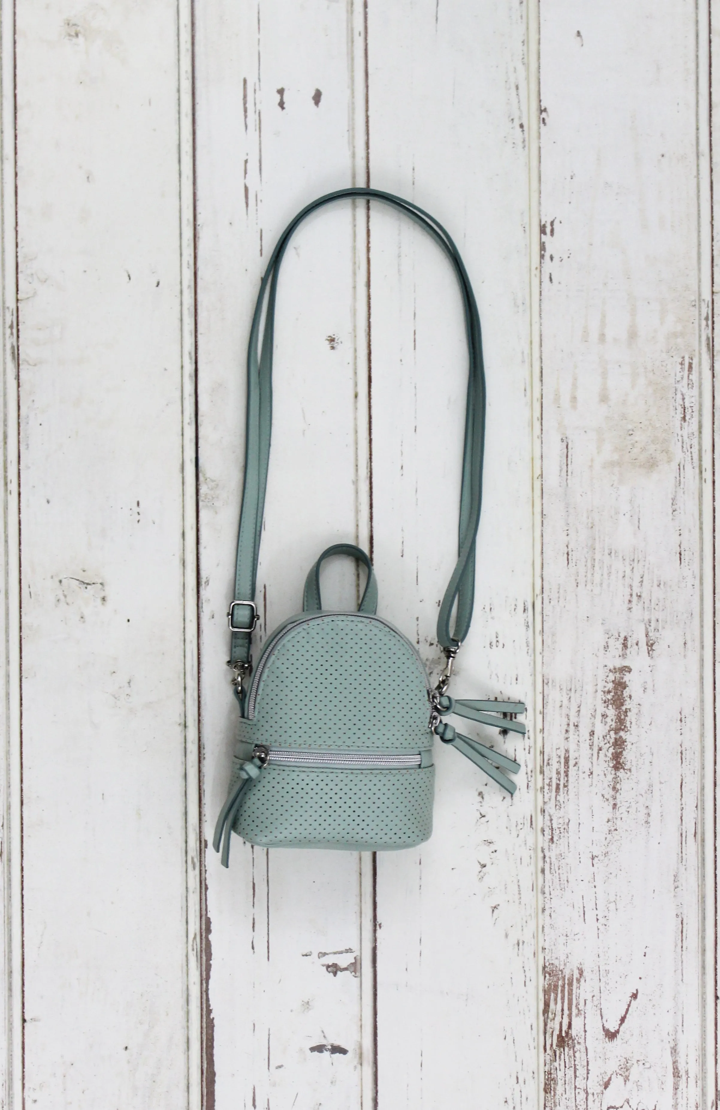 Florence Mini Backpack Crossbody in Mint