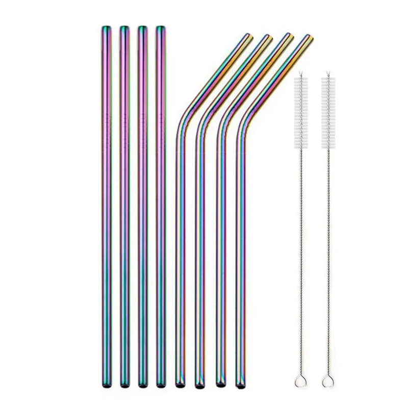 Food Grade 304 Stainless Steel Color Metal Straws