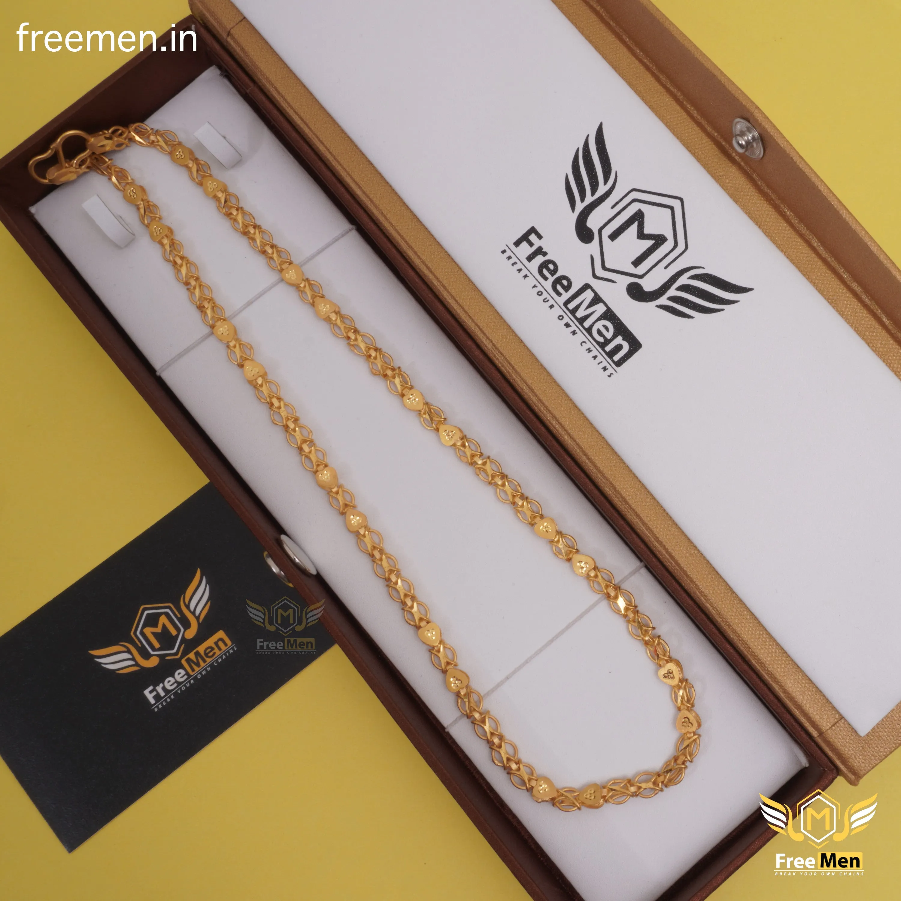 Freemen Amazing Pan C2C Gold Chain for Men - FMG282