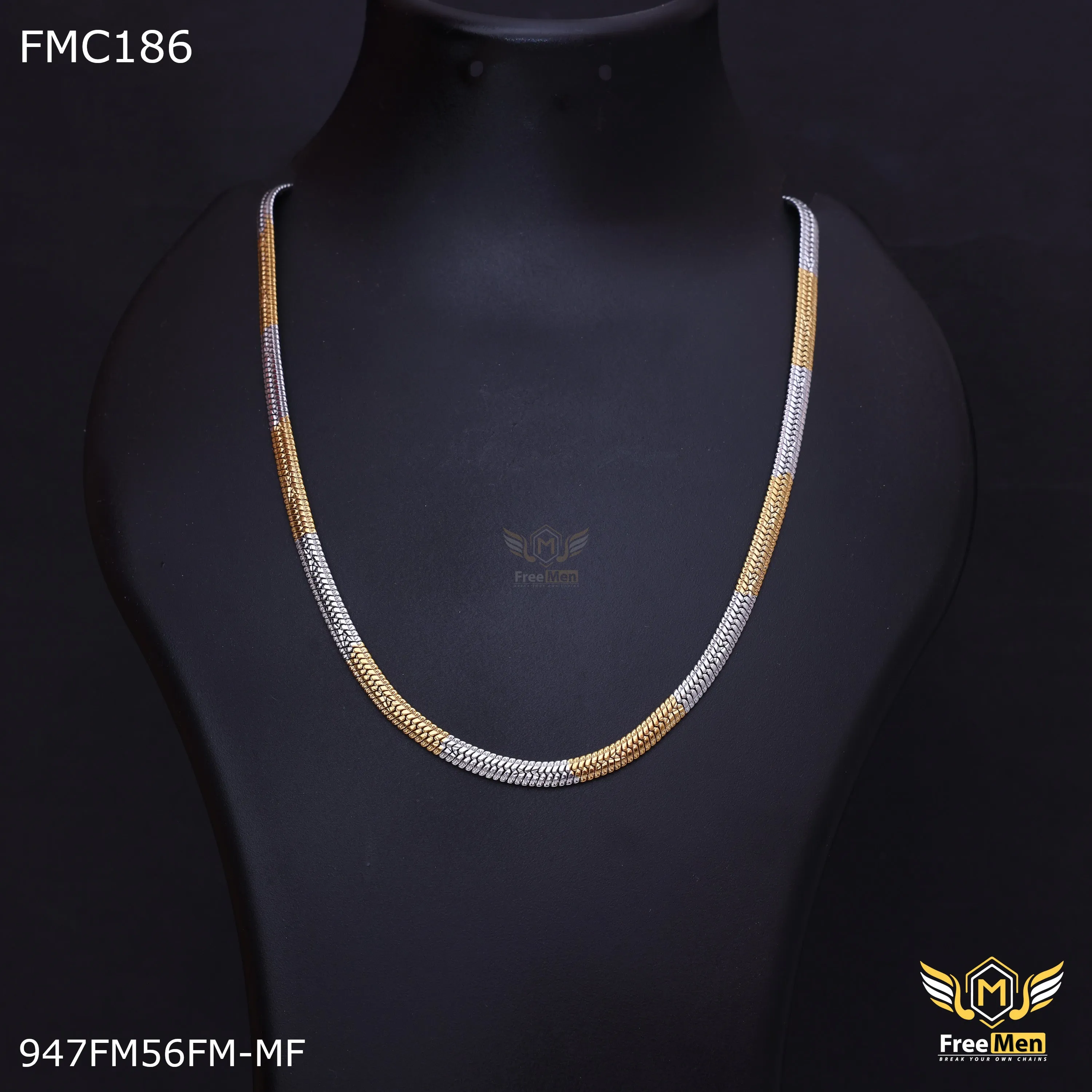 Freemen Best Double Tone Nice Chain for Men - FMC186