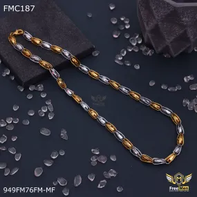 Freemen Drop Design Double Tone Chain for Men - FMC187