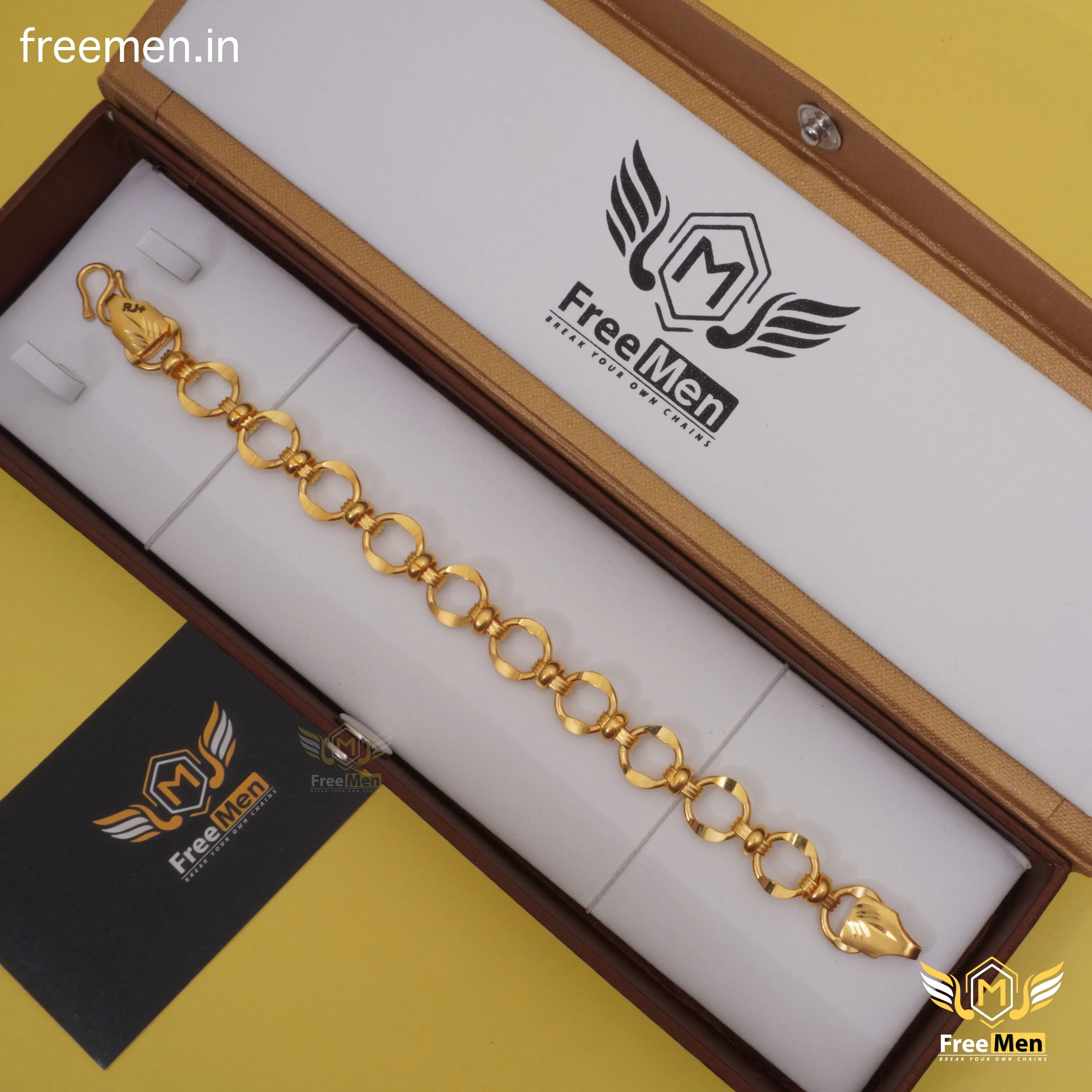 Freemen Elegant Stylish Design Gold Bracelet - FMG286