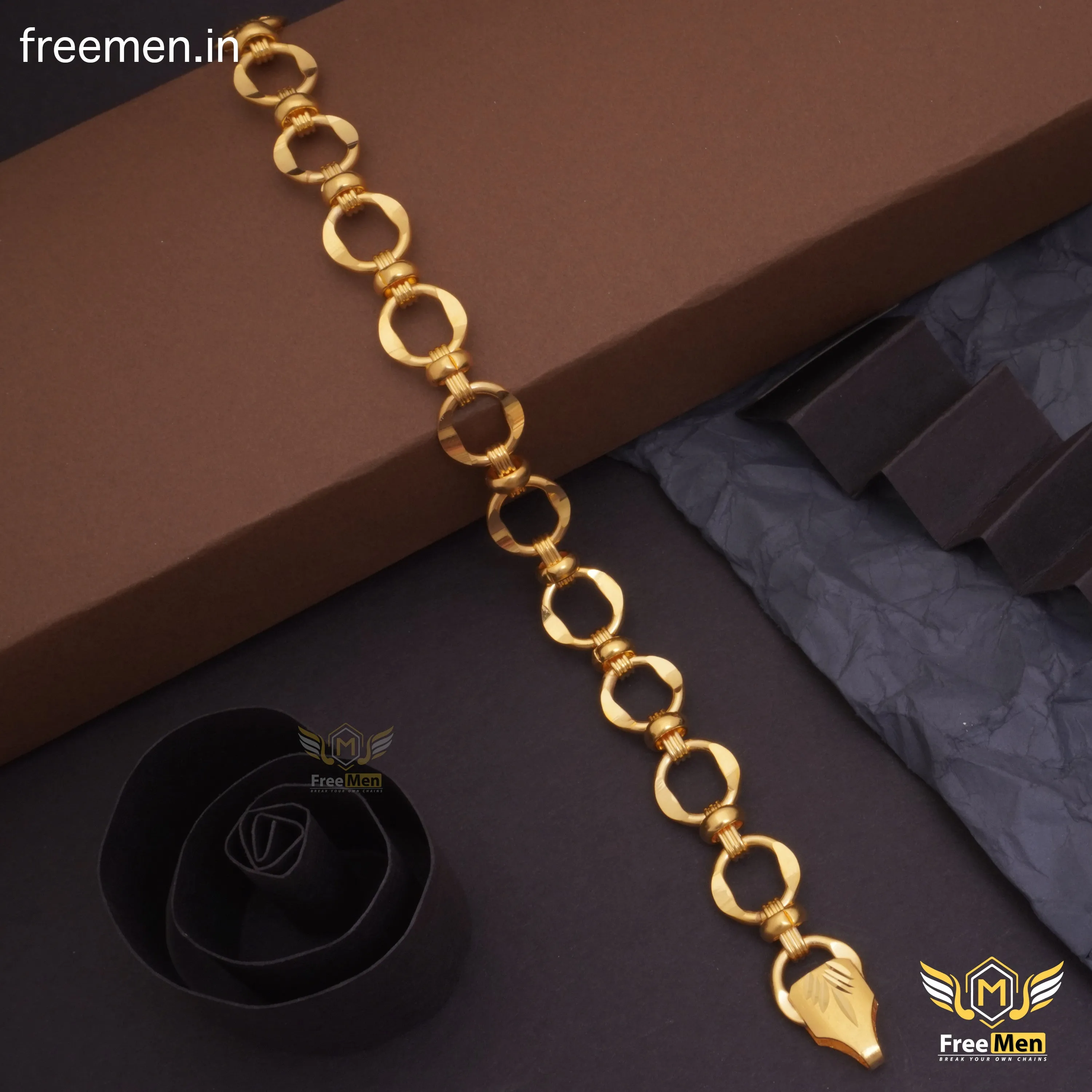 Freemen Elegant Stylish Design Gold Bracelet - FMG286