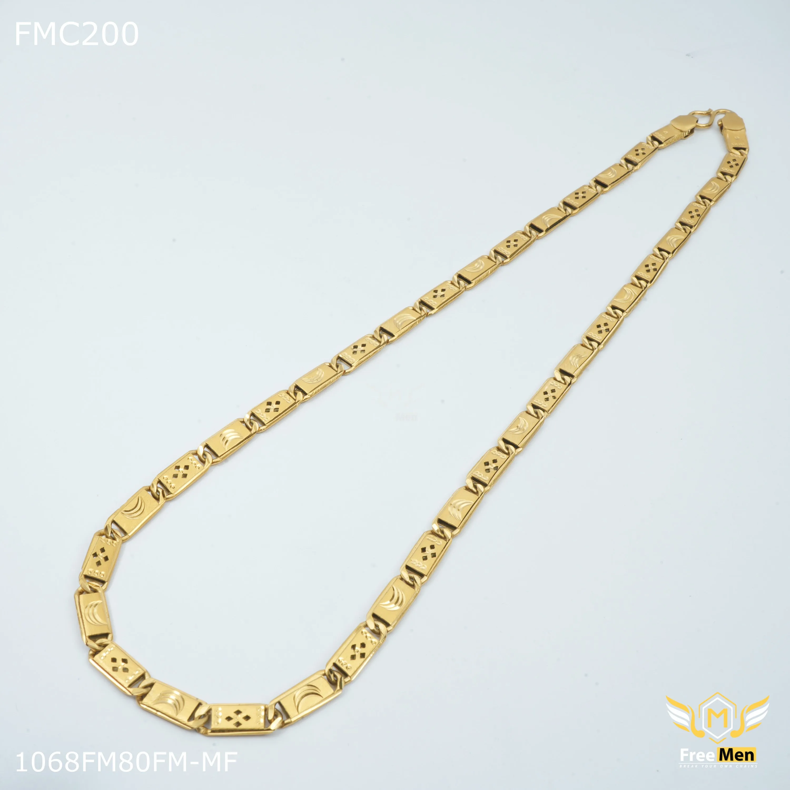 Freemen flower cutting IPG plating Chain for Man - FMC200