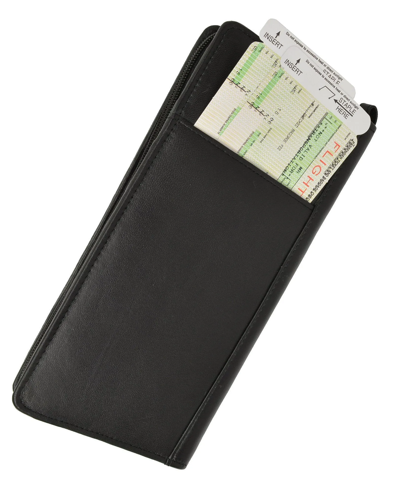 Genuine leather Black Passport Credit card ID Holder Travel Organizer by Marshal L 663